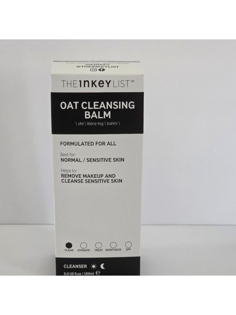 The Inkey List Oat Cleansing Balm For Normal/Sensitive Skin 5.0oz Hydrates